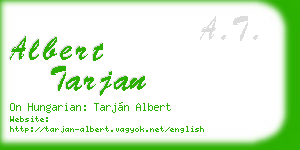 albert tarjan business card