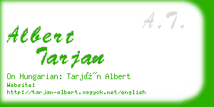 albert tarjan business card